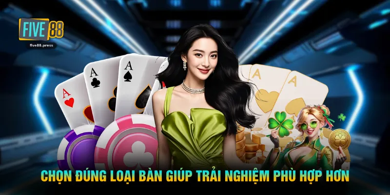 Chọn đúng loại bàn giúp trải nghiệm phù hợp hơn